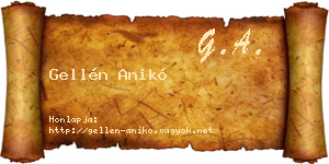 Gellén Anikó névjegykártya