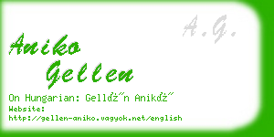 aniko gellen business card